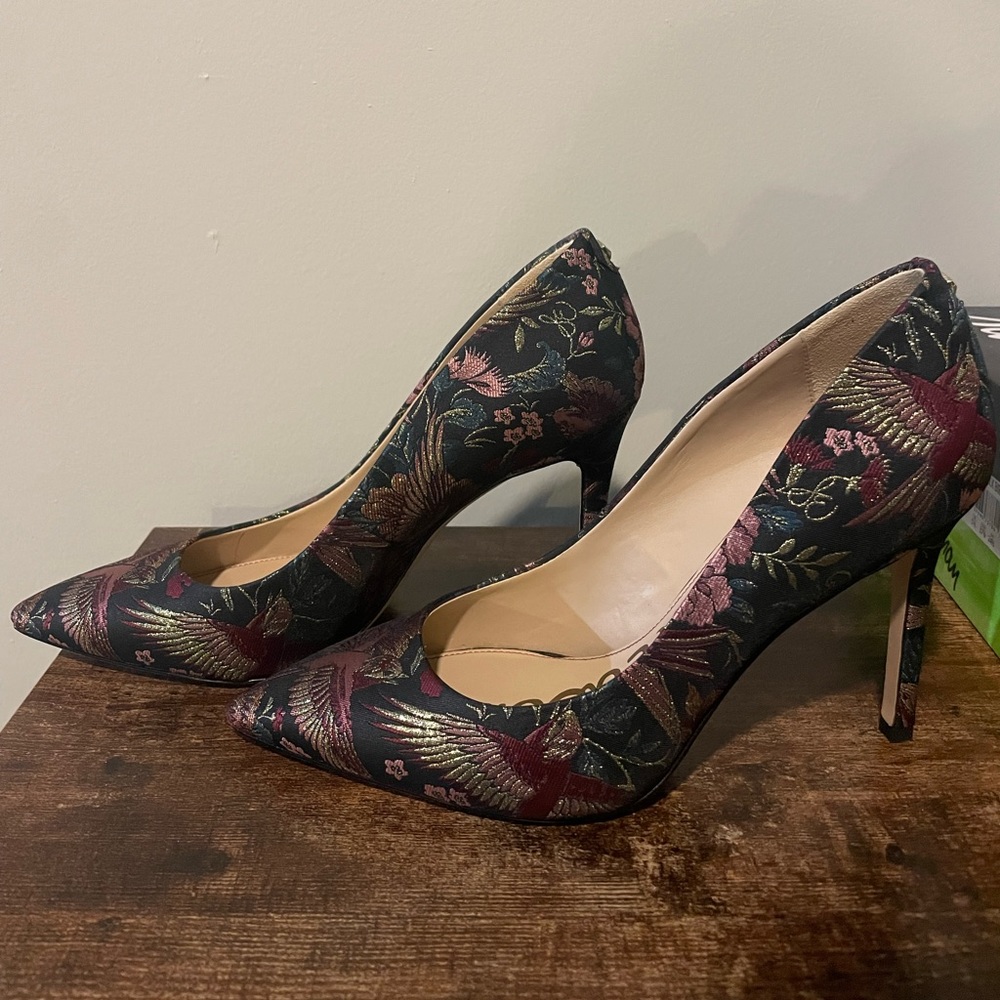Multicolor heels.